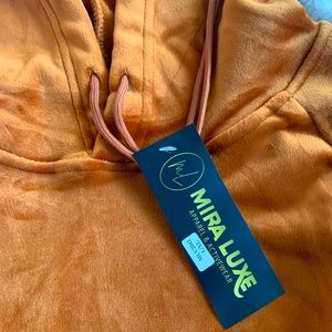 Orange Velvet Track Suit L/XL NWT